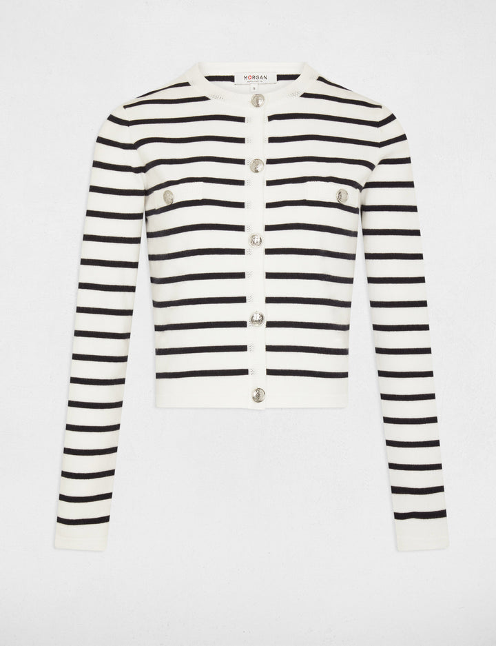 Gilet manches longues rayures