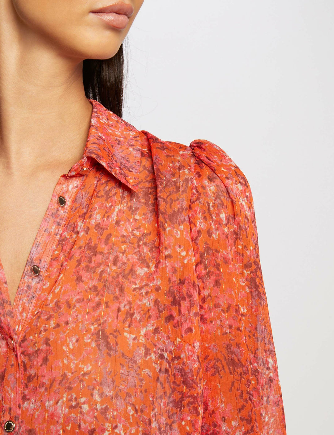 Robe courte droite imprimée