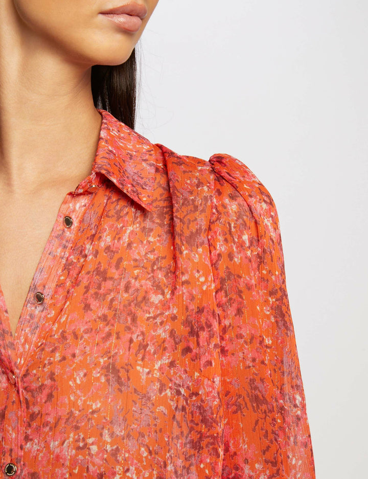 Robe courte droite imprimée