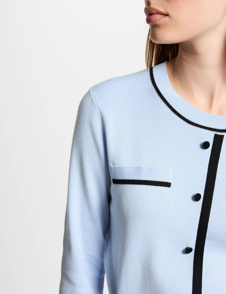 Pull col rond manches longues
