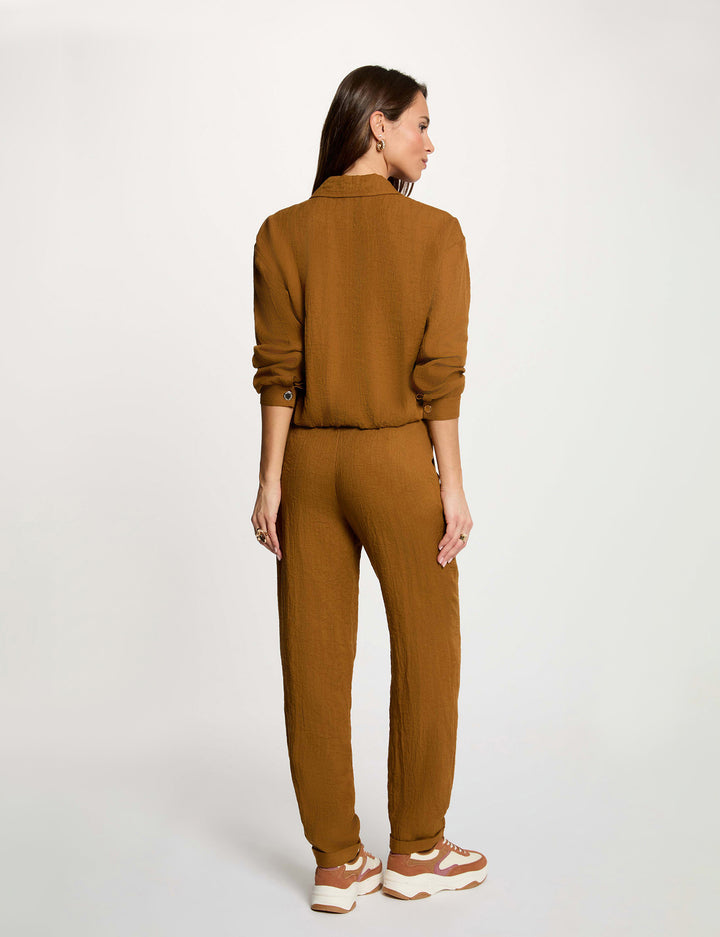 Pantalon carotte taille haute