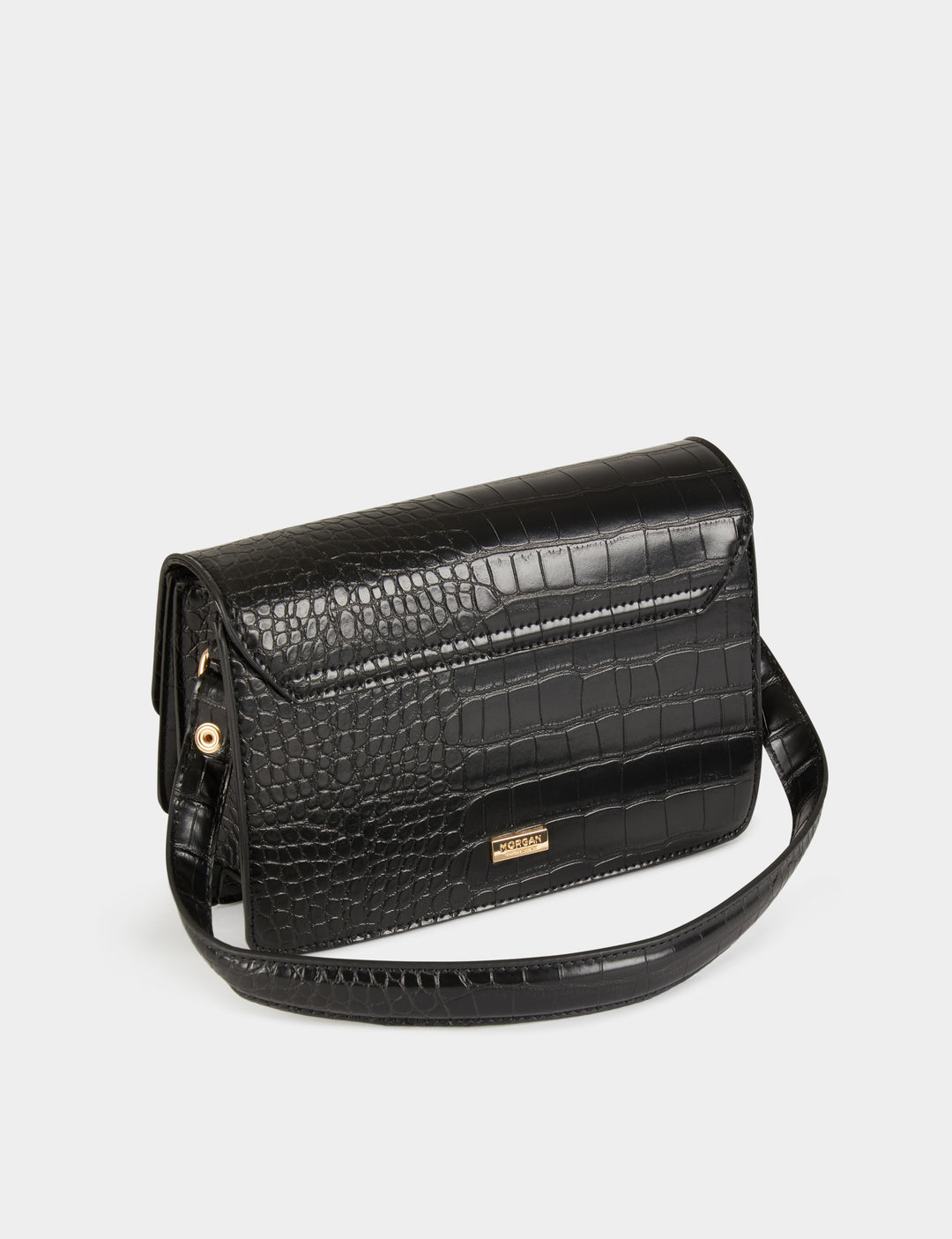 Sac baguette aspect croco