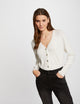 Gilet col en V manches longues