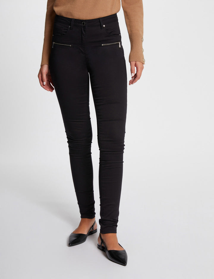 Jeans slim détails zippés