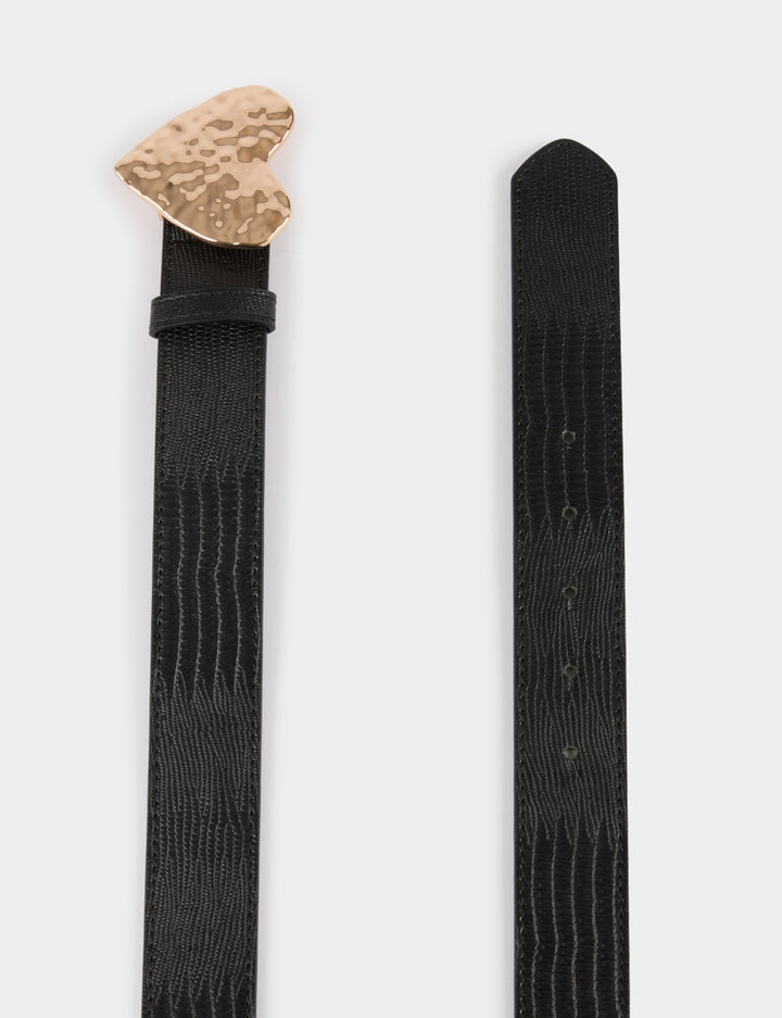Ceinture croco boucle coeur