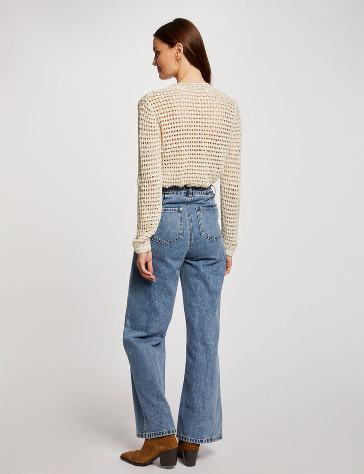 Gilet manches longues ajouré