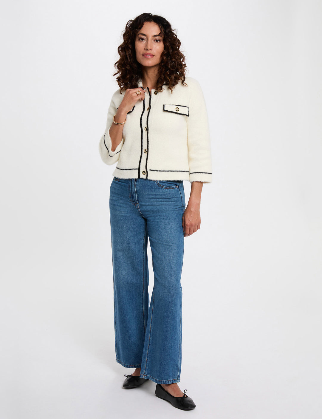 Gilet court fluide