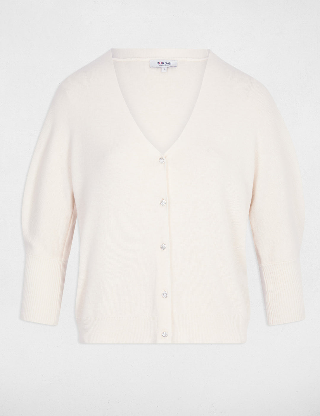 Gilet col en V manches longues