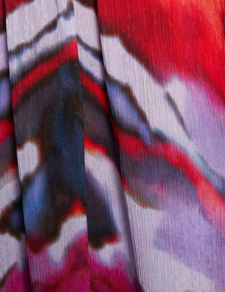 Robe longue cintrée imprimée