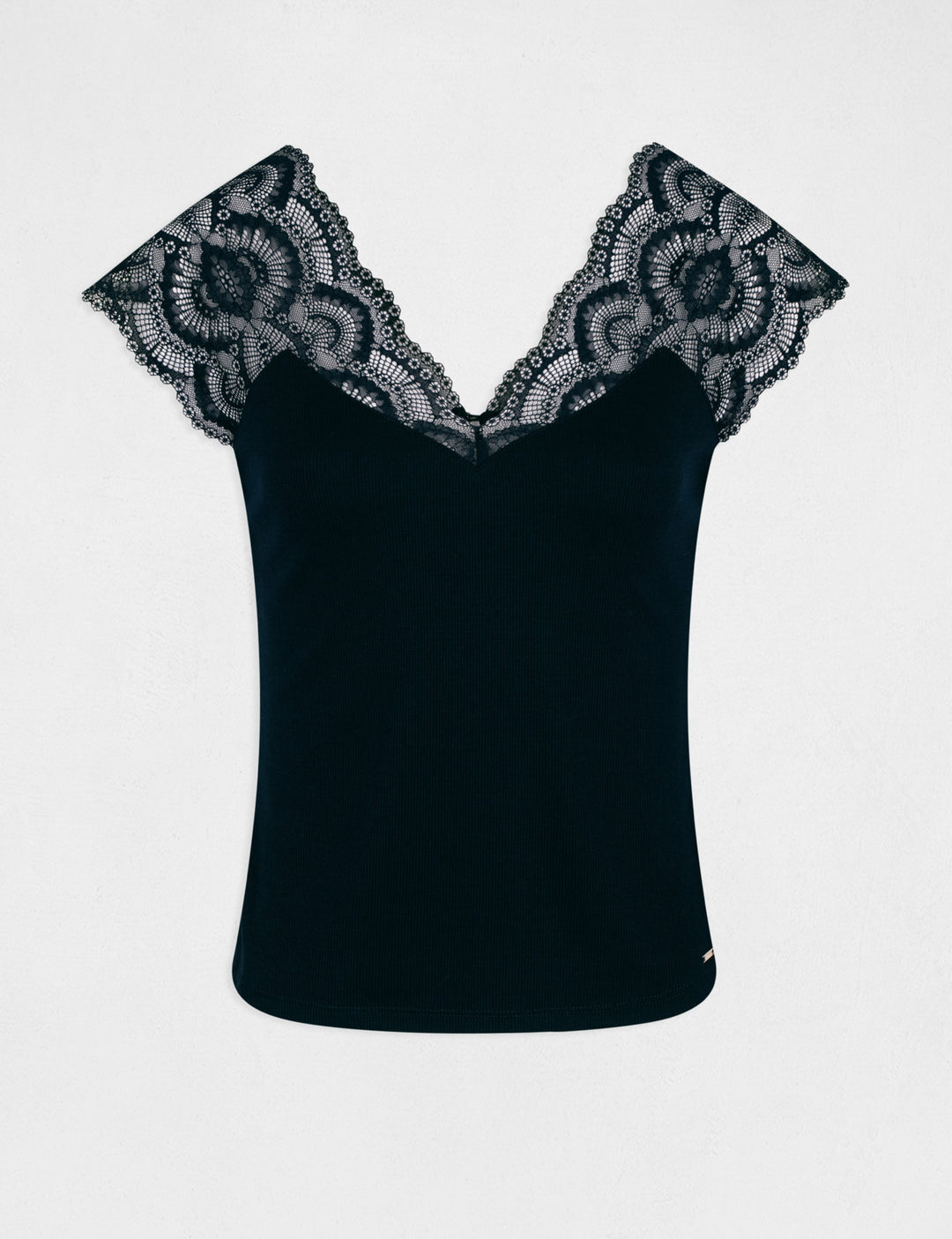 T-shirt manches courtes à  dentelle