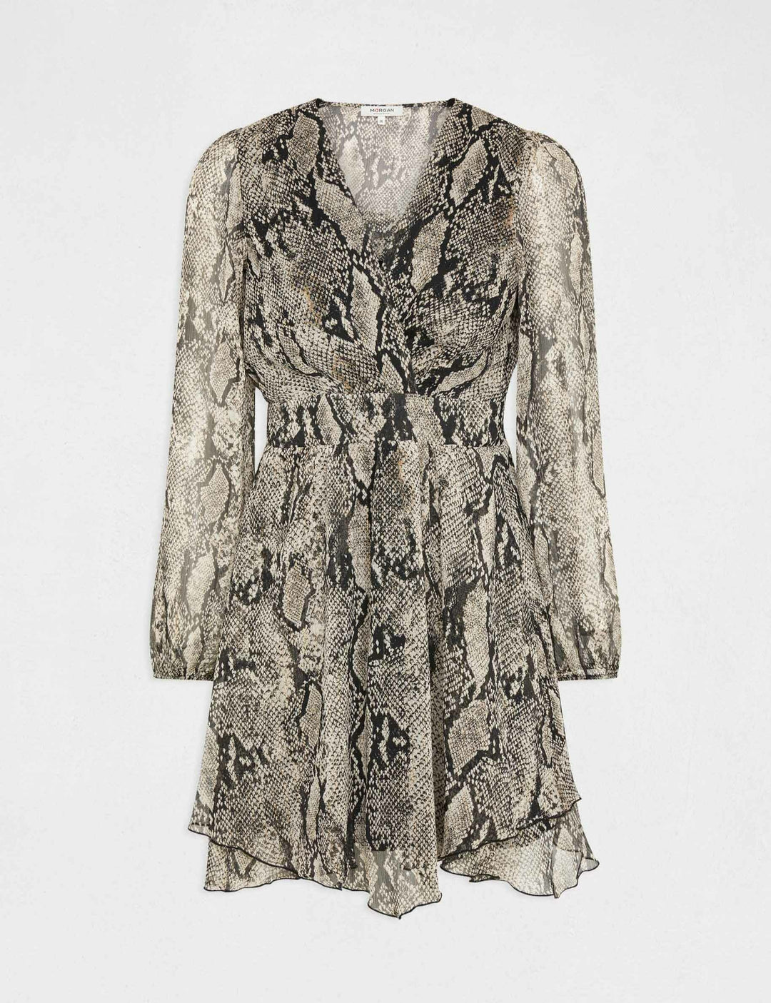 Robe évasée imprimé python