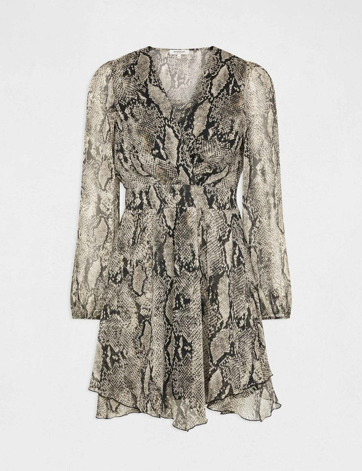 Robe évasée imprimé python