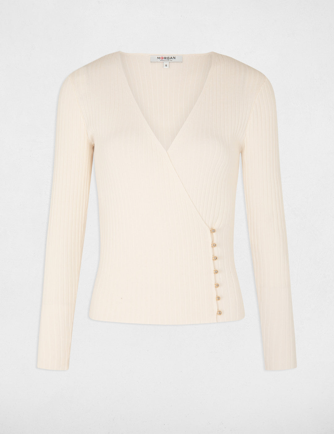 Pull manches longues col cache-coeur