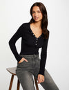 Pull manches longues avec boutons