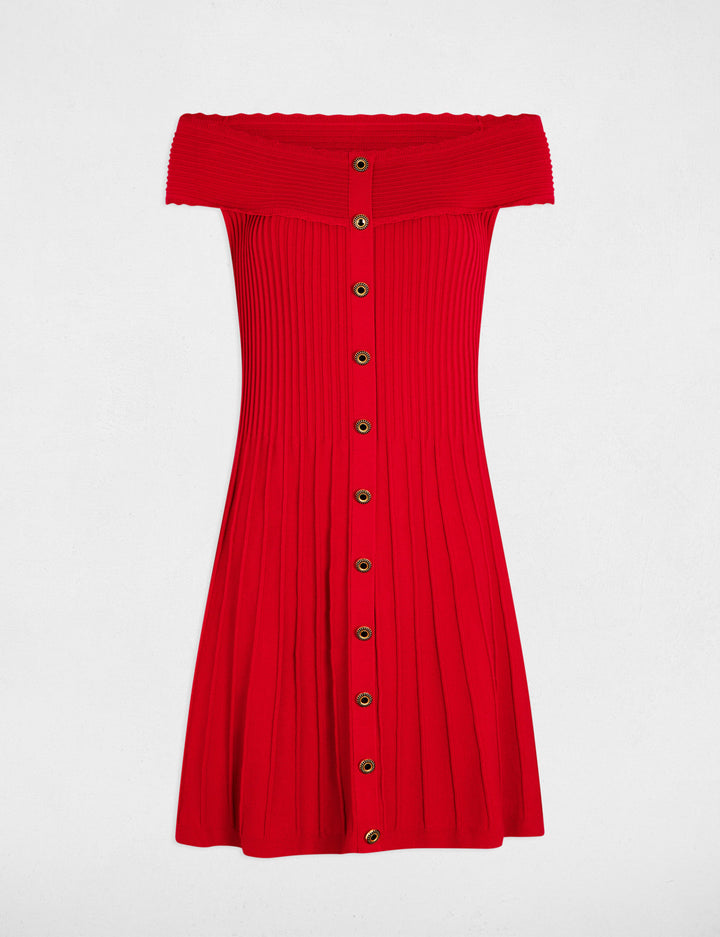 Robe tricot courte trapèze