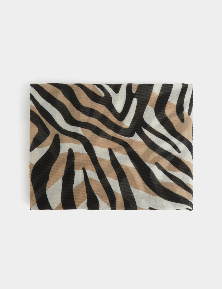 Foulard imprimé plissé