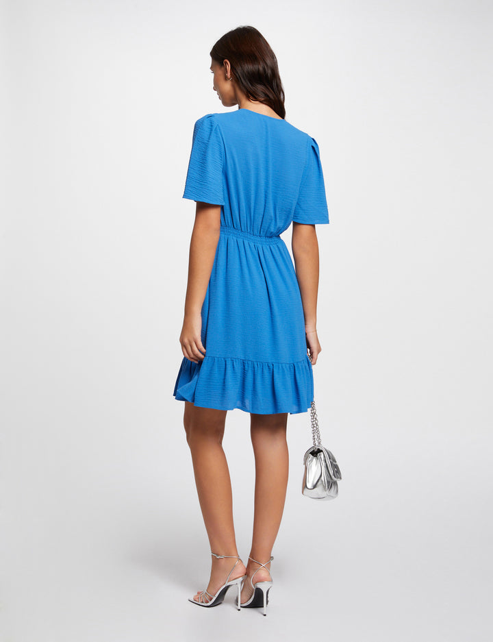 Robe courte fluide volants