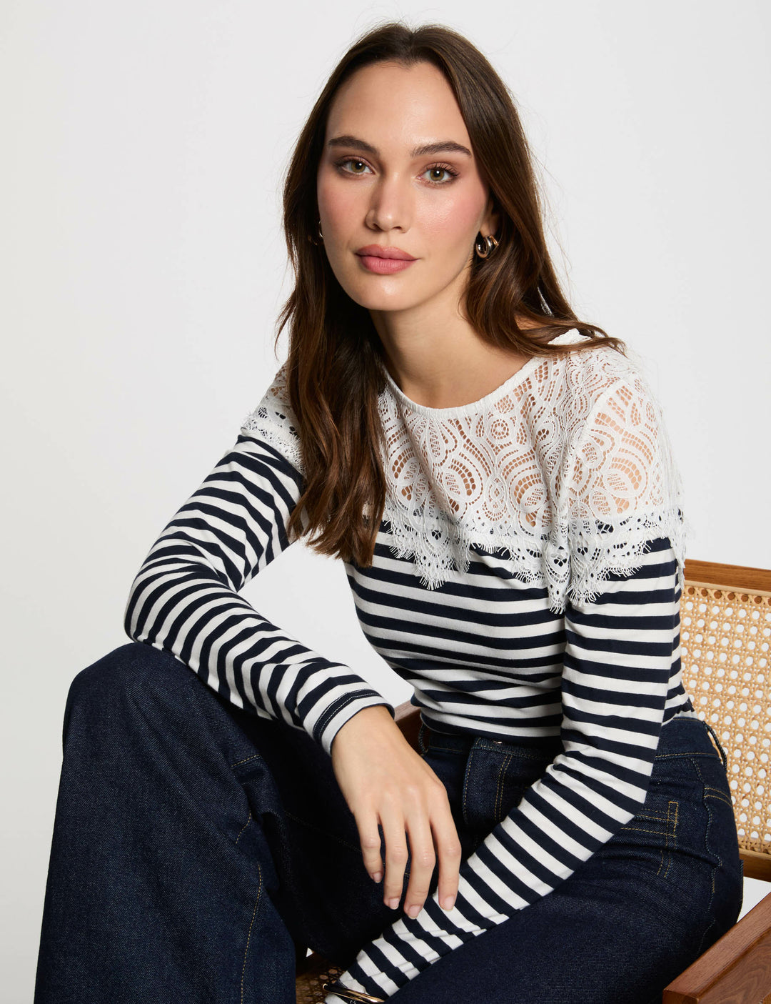 T-shirt manches longues rayé