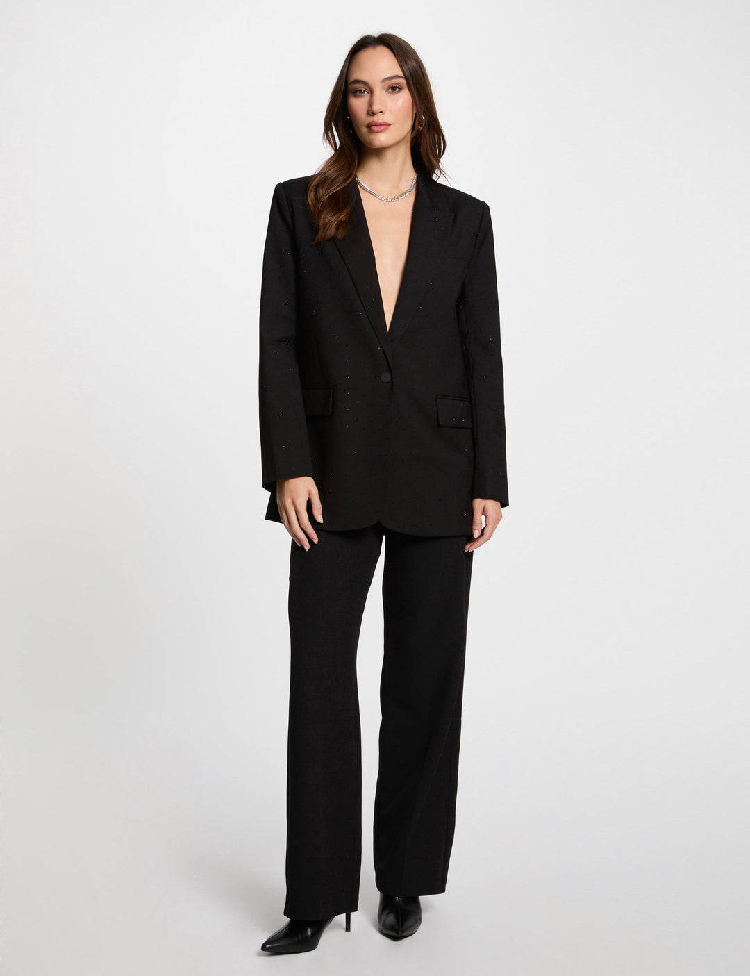 Blazer long à  sequins