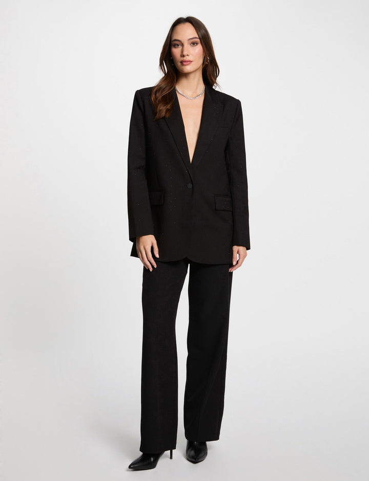 Blazer long à  sequins
