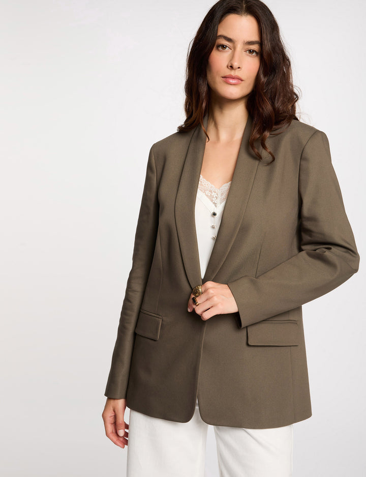 Veste courte col châle