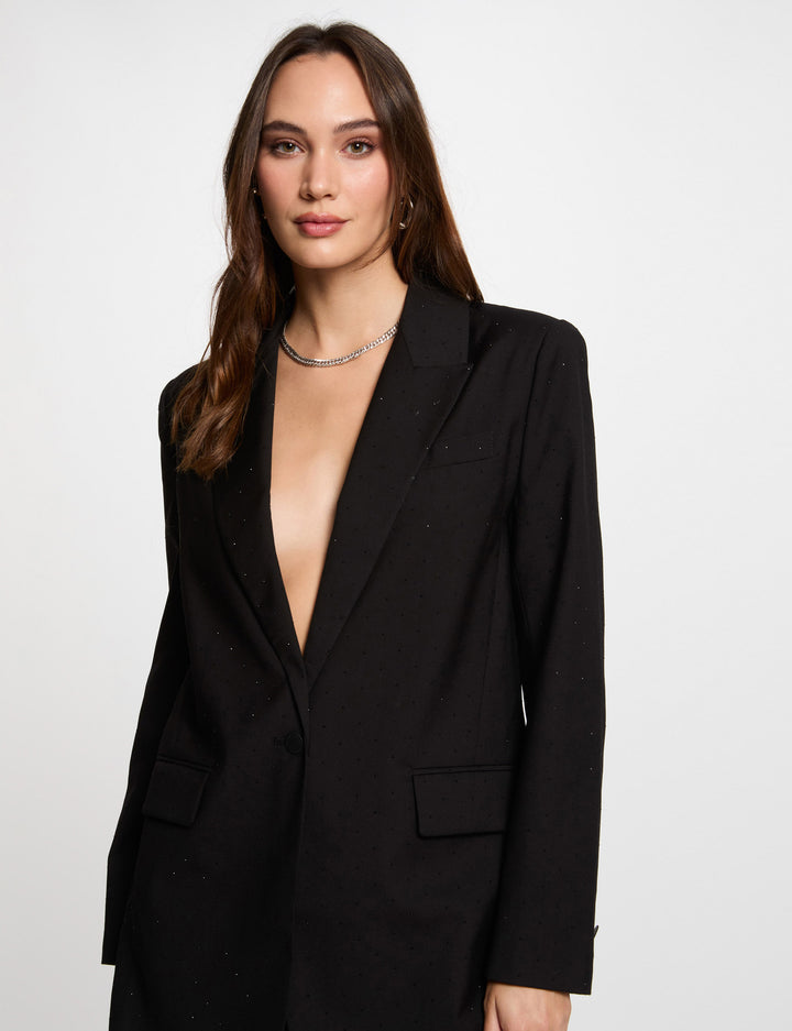 Blazer long à  sequins