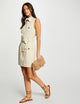 Robe cintrée zippée ceinturée