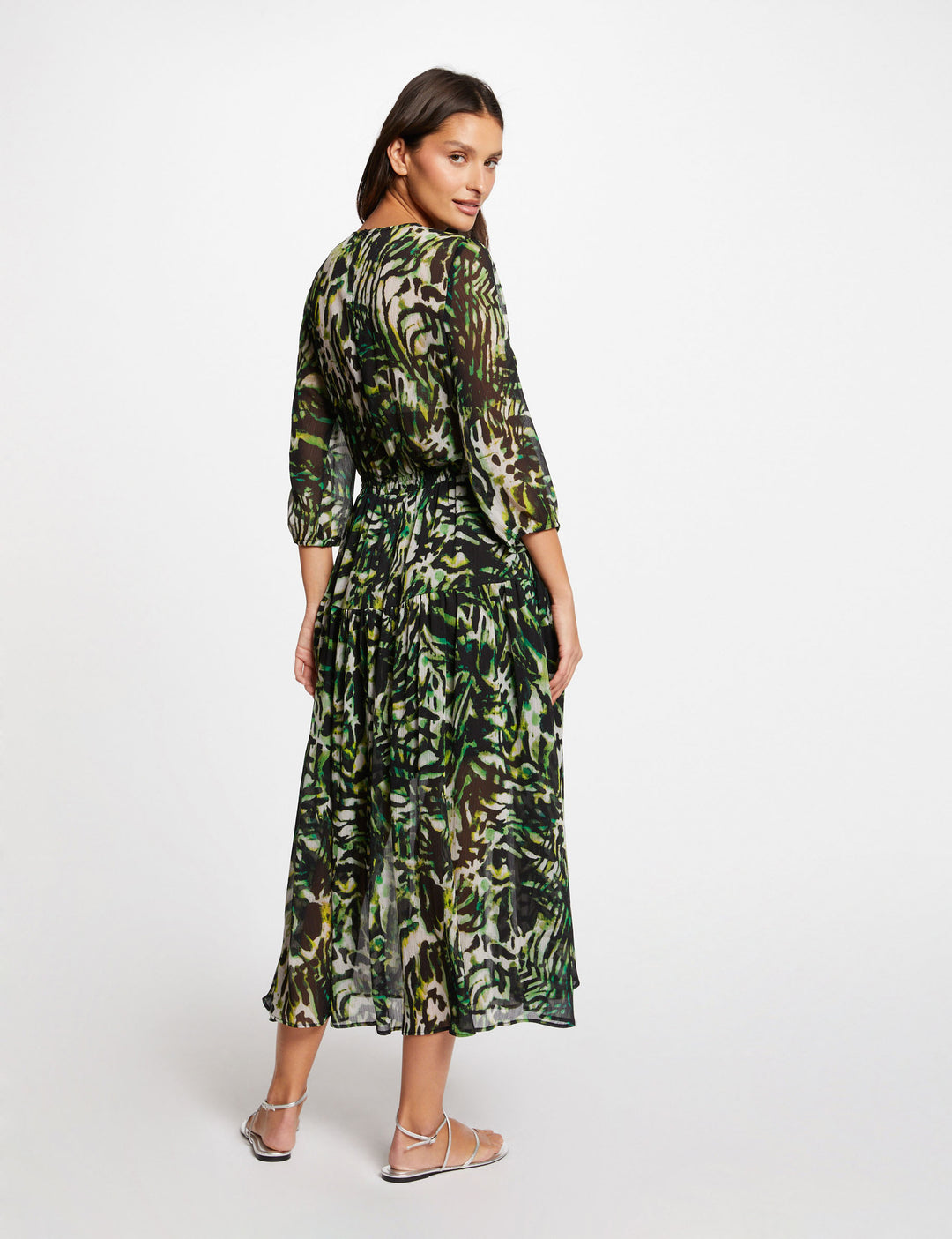 Robe longue fluide imprimée