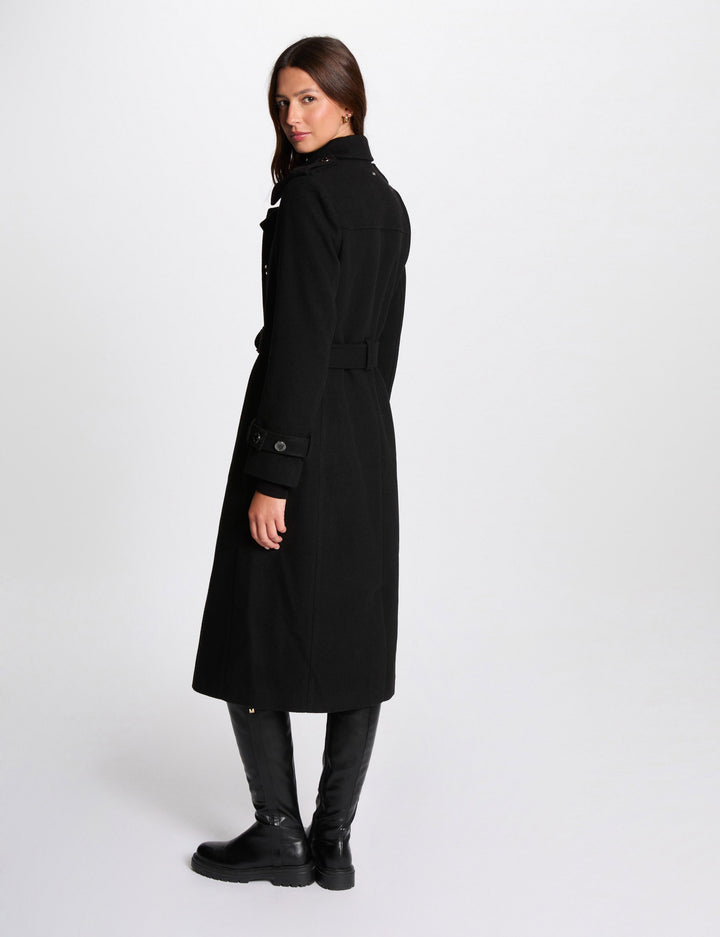 Manteau long ceinturé