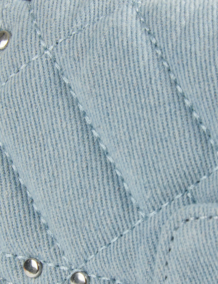 Sac pochette en jean avec clous