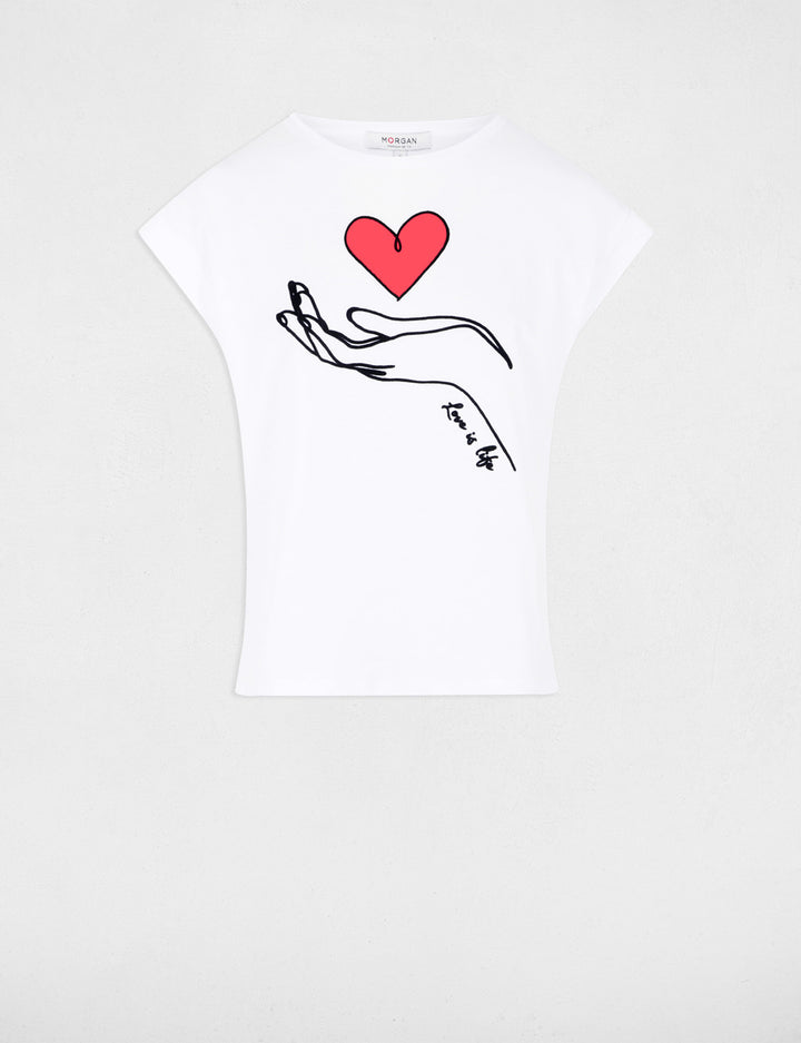 T-shirt à  inscription