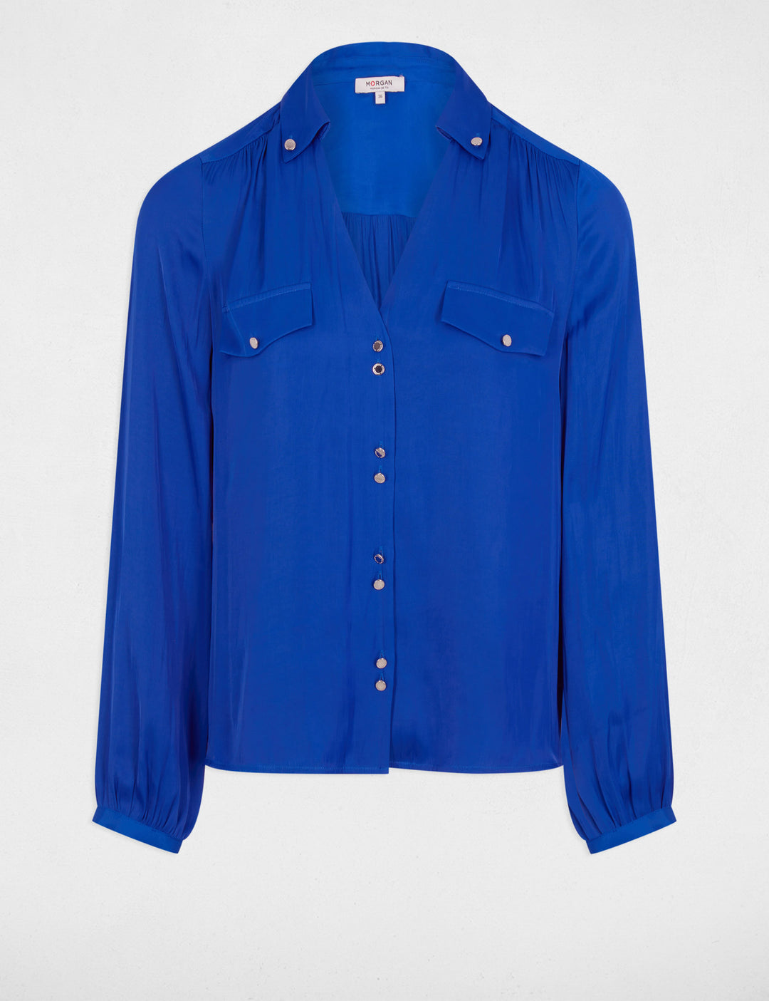 Chemise manches longues satin
