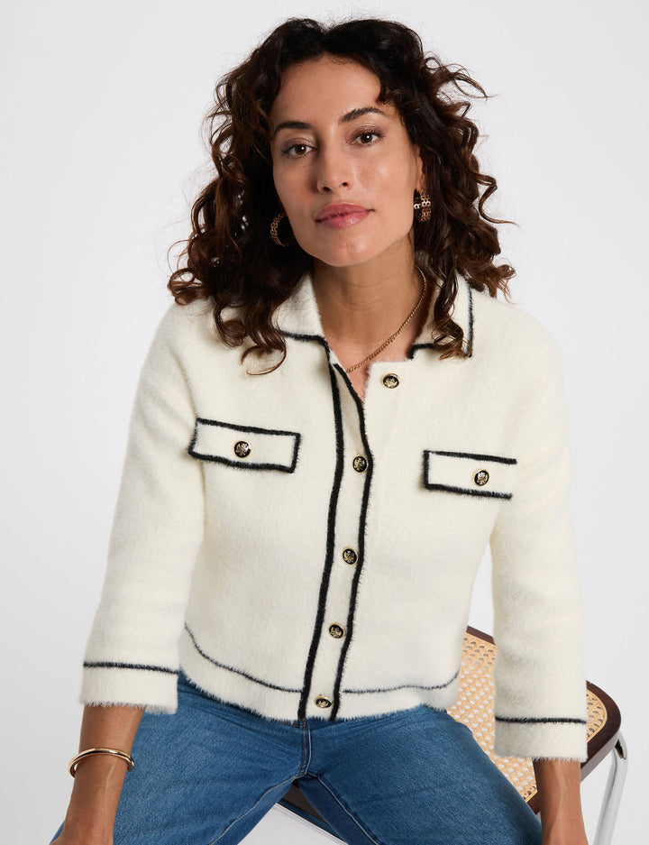 Gilet court fluide