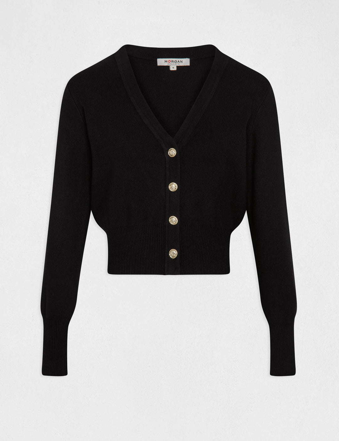 Gilet col en V manches longues