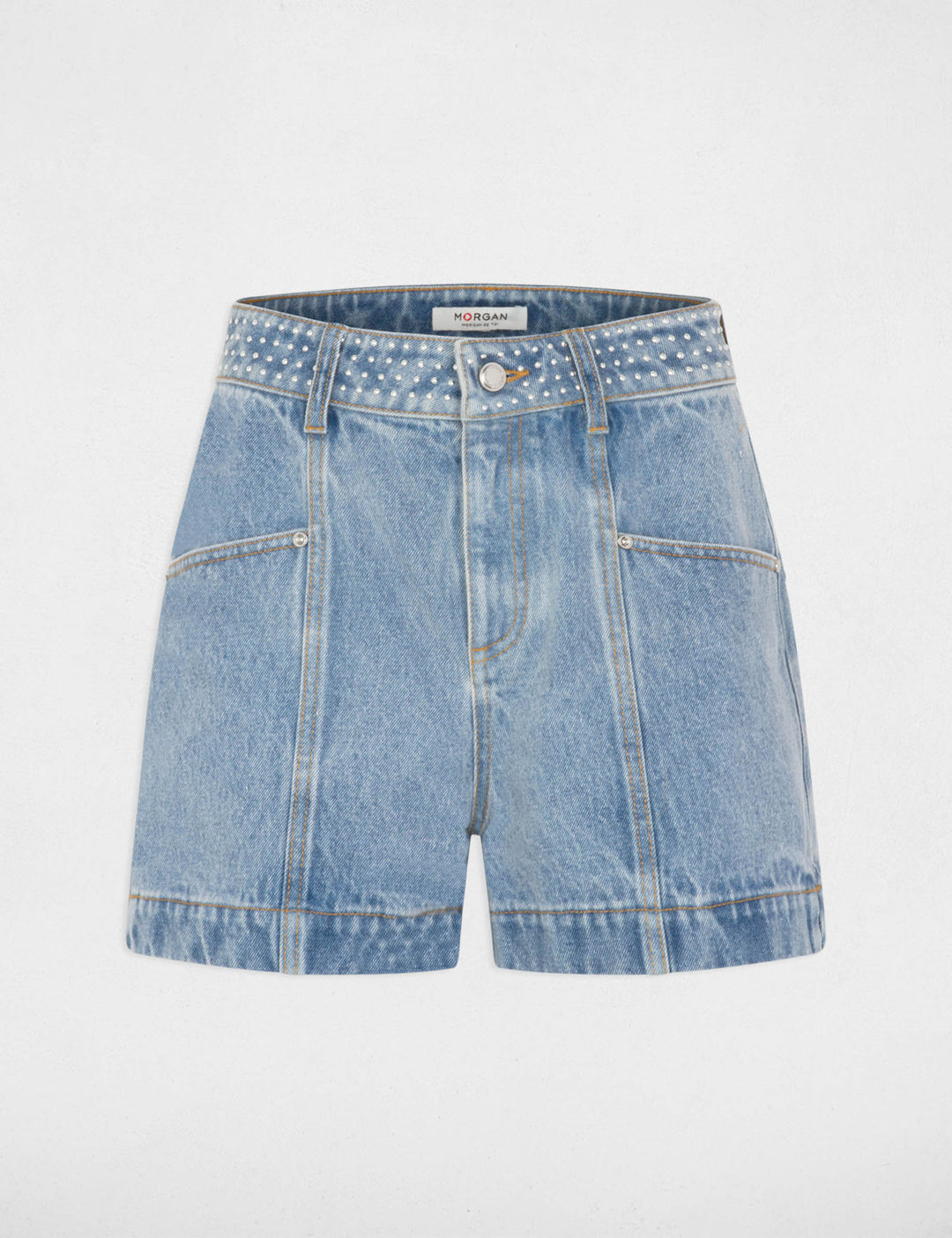 Short en jean taille haute