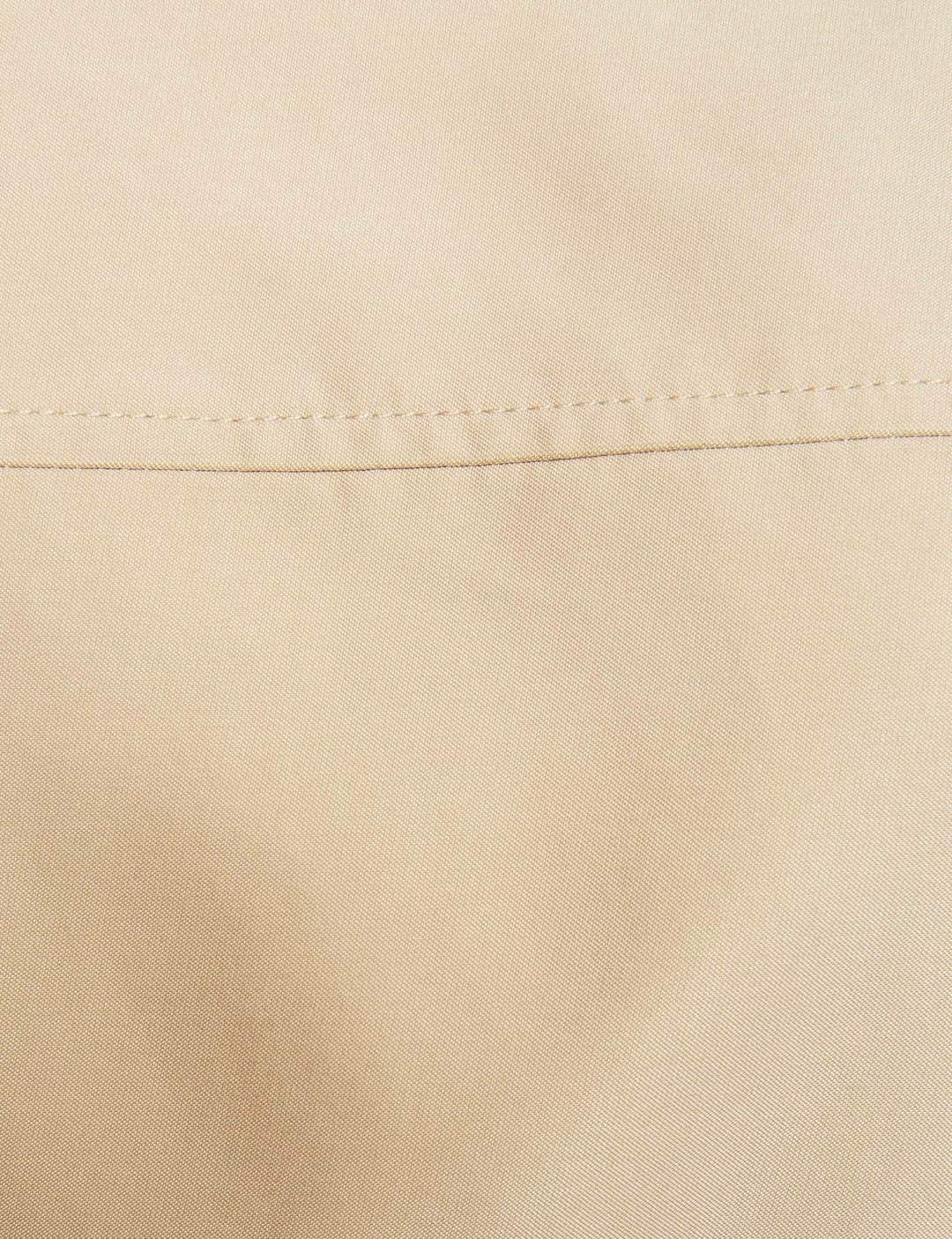 Trench long évasé ceinturé détails denim