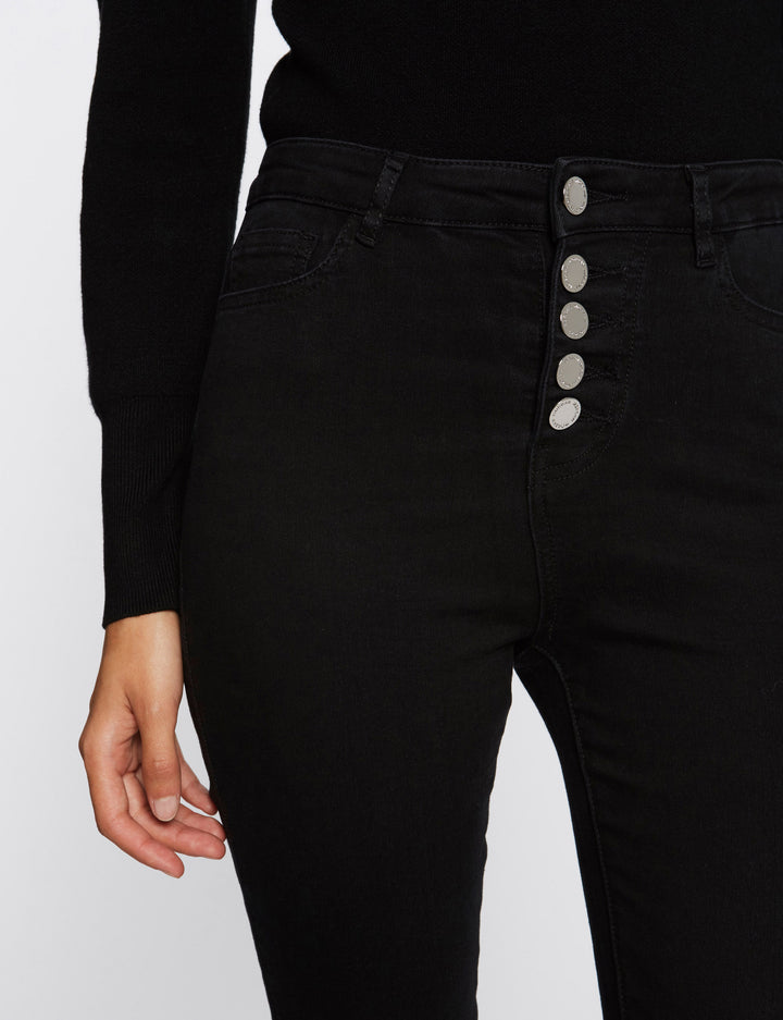 Jeans skinny taille standard boutonné