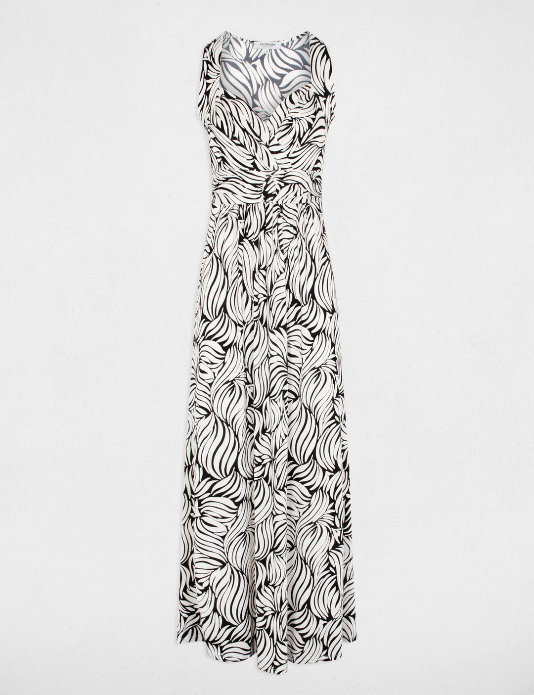Robe longue droite imprimée