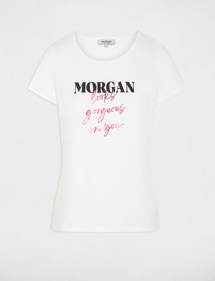 T-shirt à  inscription