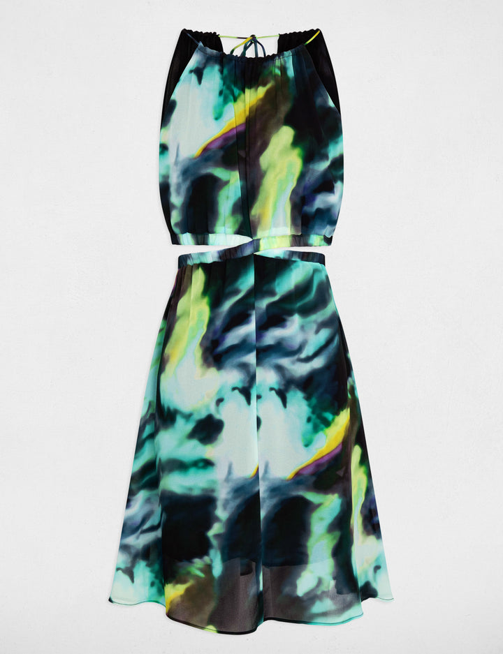 Robe évasée imprimée