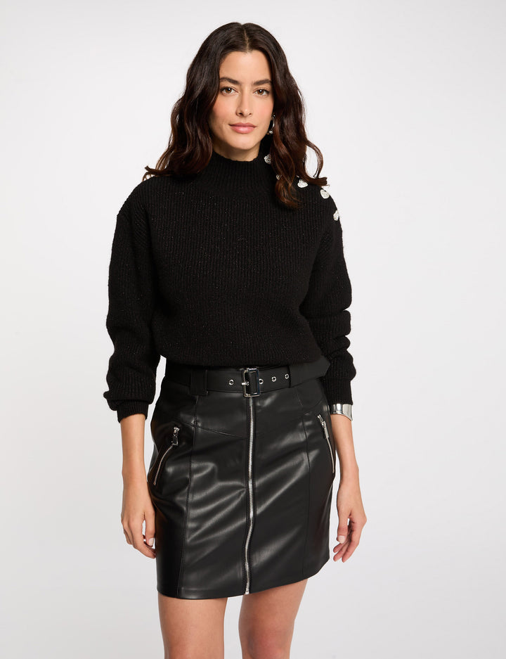 Jupe courte simili cuir