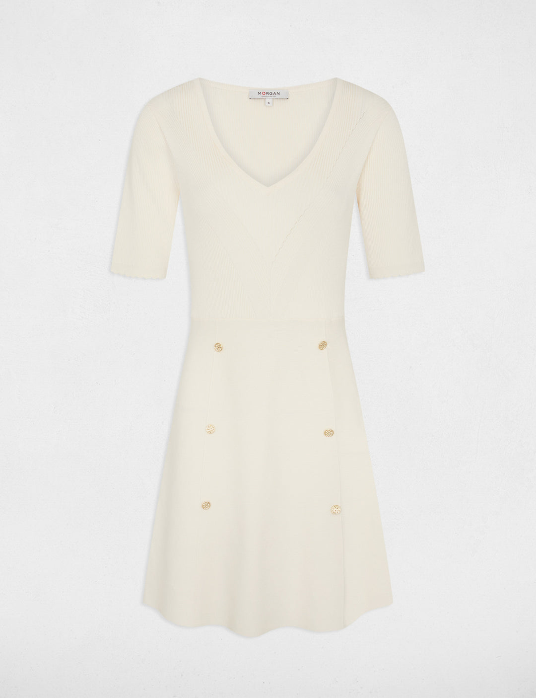 Robe tricot courte trapèze