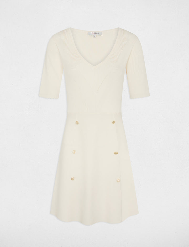 Robe tricot courte trapèze