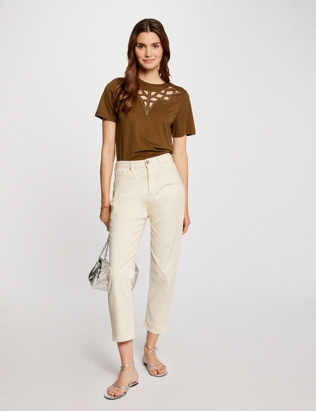 T-shirt manches courtes strass