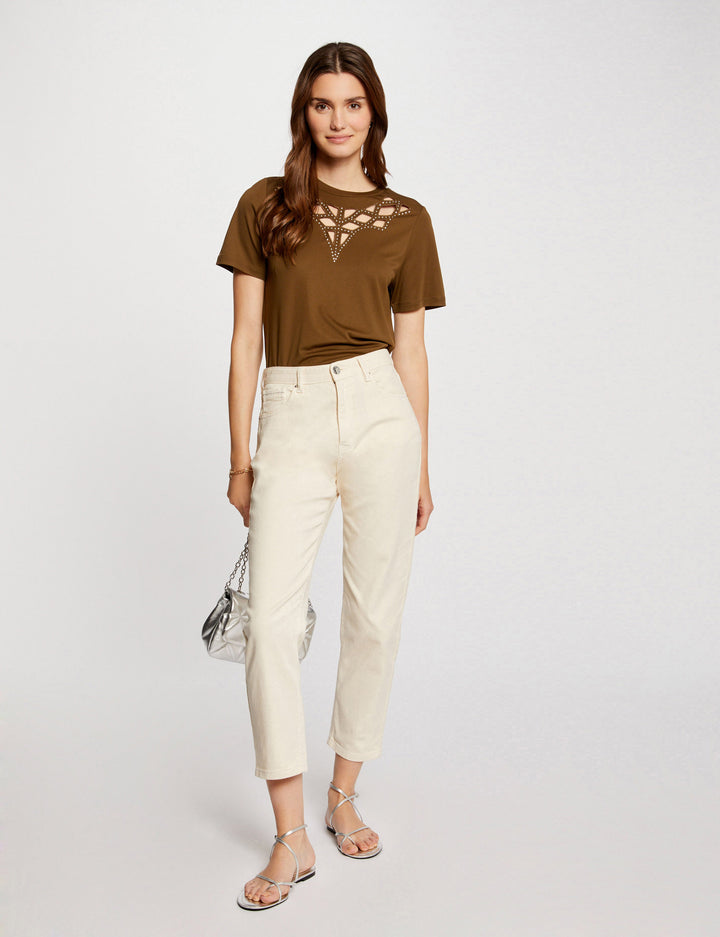 T-shirt manches courtes strass