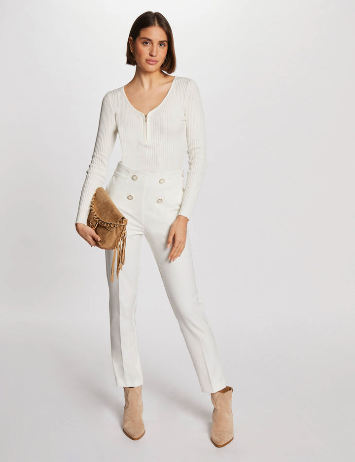 Pantalon droit taille haute