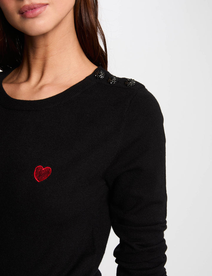 Pull col rond et boutons