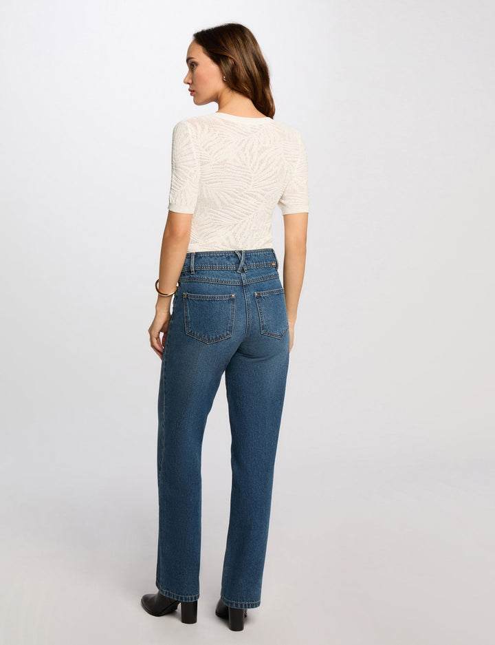 Pull manches courtes ajouré