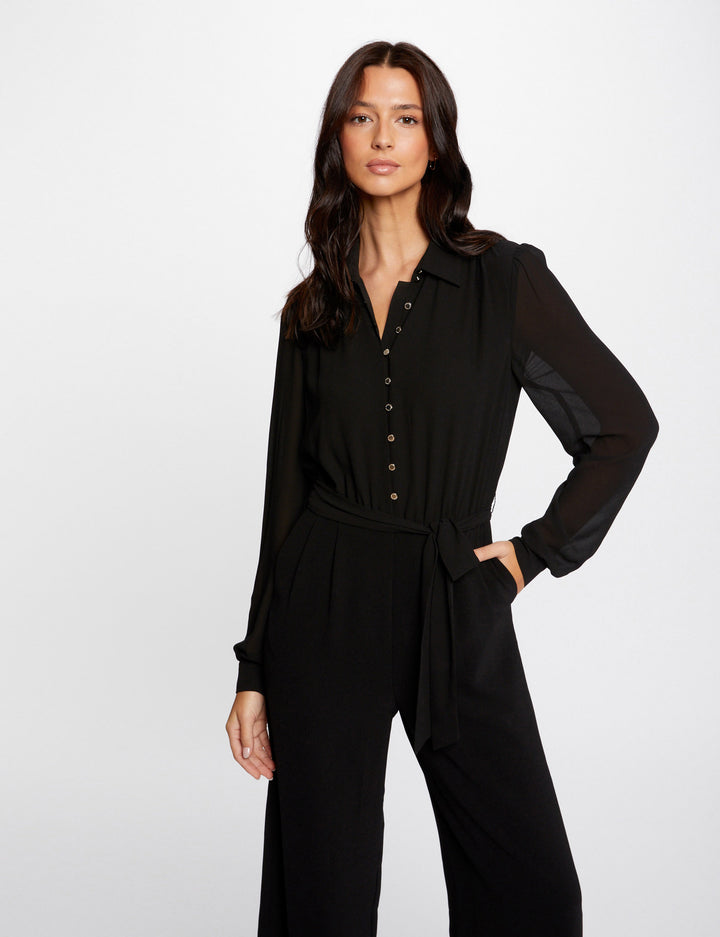 Combinaison jambes larges ceinturée