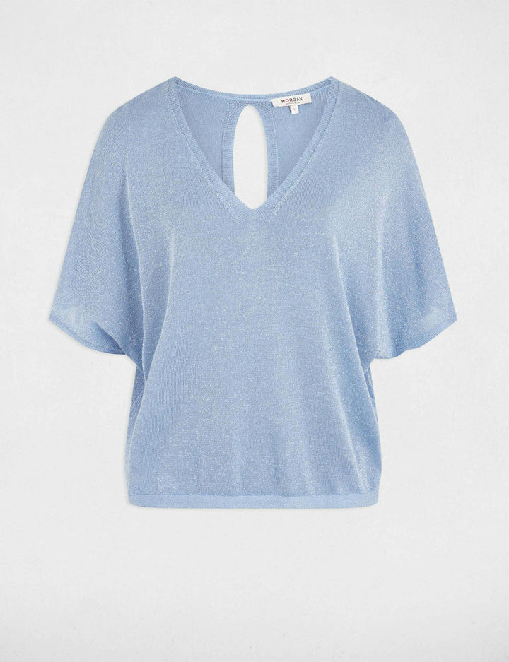 Pull col en V et manches 3/4